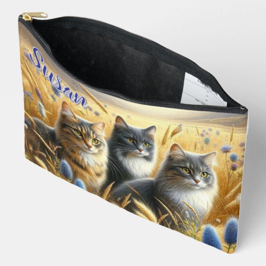 Drie katten Kattenliefhebber Etui (Open)