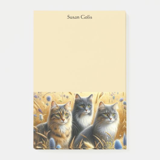 Drie katten Kattenliefhebber Post-It Notes (Voorkant)