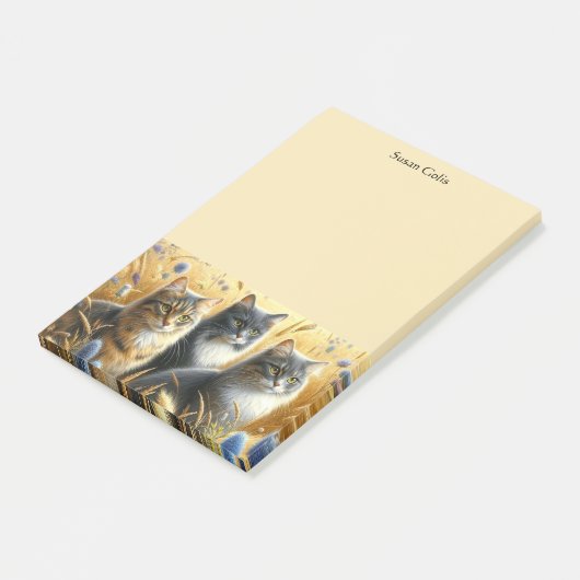Drie katten kattenliefhebber Post-It-notities Post-it® Notes (Schuin)