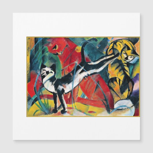 Drie katten, kunstwerk van Franz Marc (Voorkant)