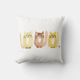 Drie katten kussen