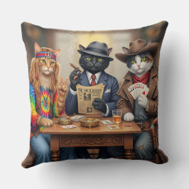 Drie katten kussen
