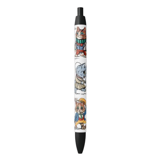 Drie katten, Louis Wain Zwarte Inkt Pen (Voorkant Verticaal)