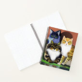 Drie Katten met een Attitude Journal Notitieboek (Binnen)