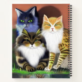 Drie Katten met een Attitude Journal Notitieboek (Achterkant)