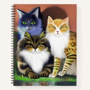 Drie Katten met een Attitude Journal Notitieboek