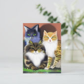 Drie Katten met een Houding Briefkaart (Staand voorkant)