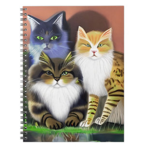 Drie Katten met een Houding Notitieboek