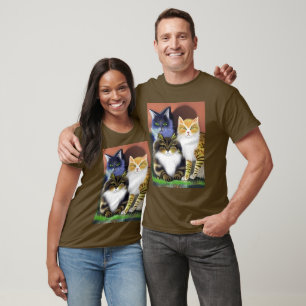 Drie Katten met een Houding T-shirt