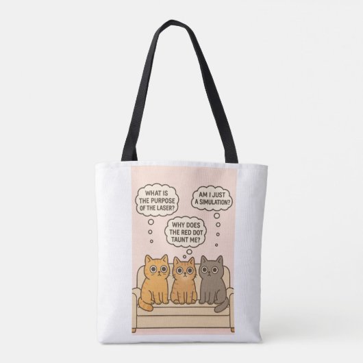 Drie katten op de bank tote bag (Achterkant)