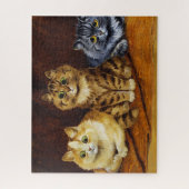 Drie Katten op een Perzisch Rug van Louis Wain Legpuzzel (Verticaal)