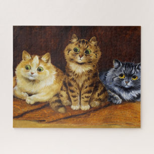 Drie Katten op een Perzisch Rug van Louis Wain Legpuzzel