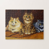Drie Katten op een Perzisch Rug van Louis Wain Legpuzzel (Horizontaal)