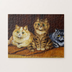 Drie Katten op een Perzisch Rug van Louis Wain Legpuzzel