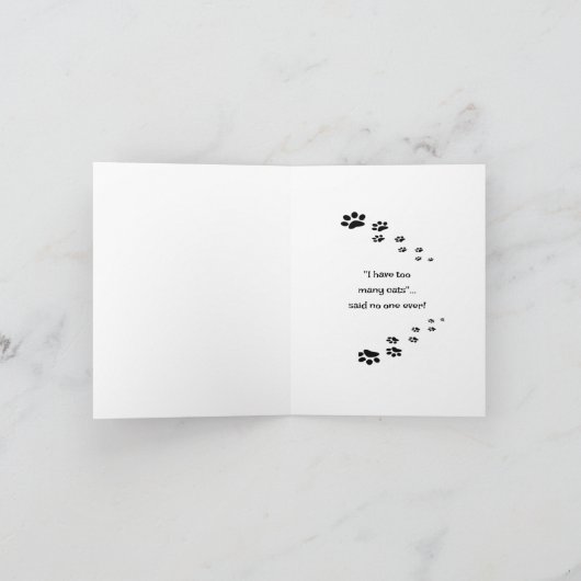 Drie katten op een tak kaart (Binnen)