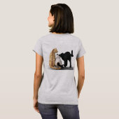 Drie katten op voor- en achterkant t-shirt (Achterkant volledig)