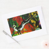 Drie katten rechthoekige sticker (Envelop)