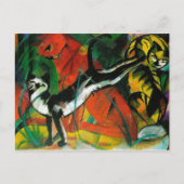 Drie katten van Franz Marc Briefkaart (Voorkant)