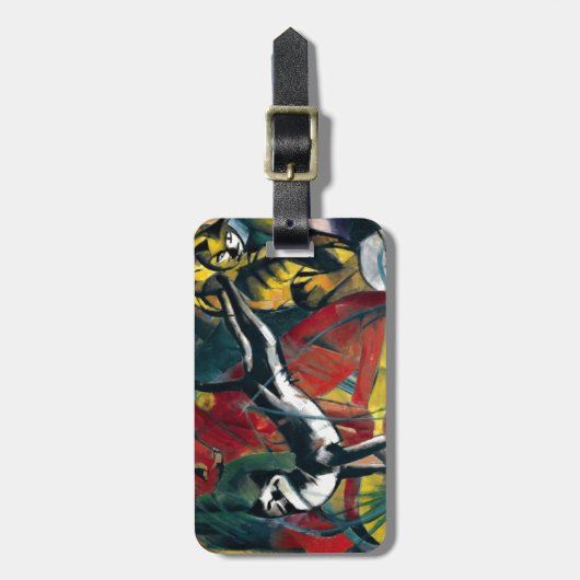 Drie katten van Franz Marc - Gepersonaliseerde bag Bagagelabel (Voorkant verticaal)