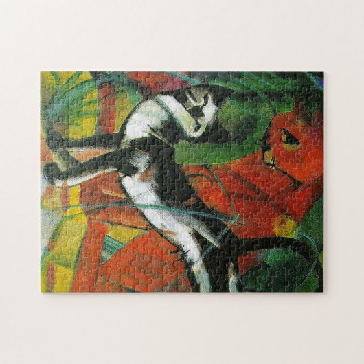 Drie katten van Franz Marc Legpuzzel (Horizontaal)