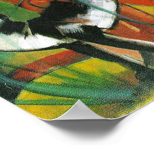Drie katten van Franz Marc Poster (Hoek)
