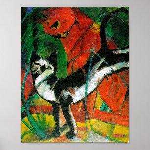 Drie katten van Franz Marc Poster