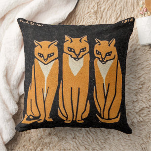 Drie katten van Julie de Graag Kussen