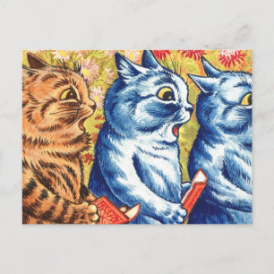 Drie katten van Louis Wain Briefkaart