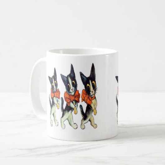 Drie katten van Louis Wain -  katkunst Koffiemok (Voorkant links)