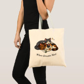 Drie katten waar dromen samenkomen tote bag (Voorkant (product))
