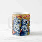 Drie katten zingen. Gouache van Louis Wain, 1925 Koffiemok (Voorkant links)