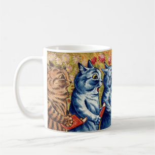 Drie katten zingen. Gouache van Louis Wain, 1925 Koffiemok