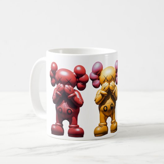 Drie Kaws Koffiemok (Voorkant links)