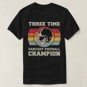 Drie keer Fantasy Football Champion T-shirt (Design voorkant)