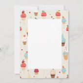 Drie keer leuke ijs-sundae verjaardagskaart kaart (Achterkant)