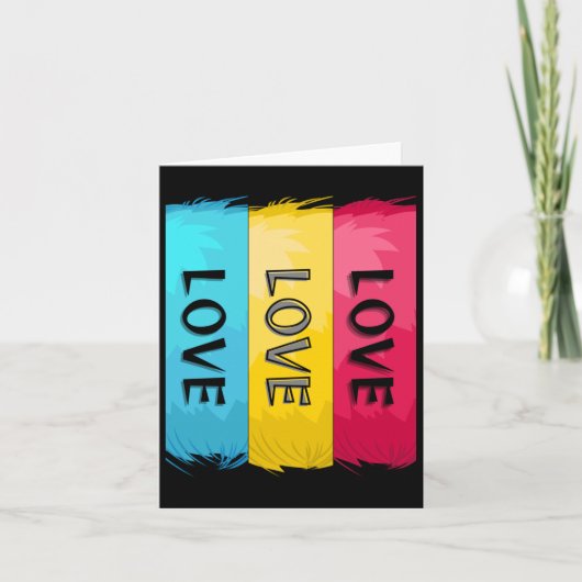 Drie keer liefde voor design kaart (Voorkant)