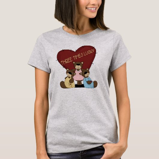 Drie keer Lucky T-shirt (Voorkant)