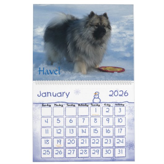 Drie Keesateers van Verborgen Meadow in Kalender (Jan 2026)