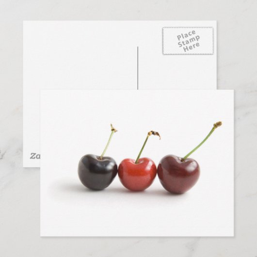 Drie kersen briefkaart (Voorkant / Achterkant)