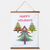 DRIE KERST BOMEN HANGEND WANDKLEED (Voorkant)