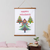 DRIE KERST BOMEN HANGEND WANDKLEED (Slaapkamer)