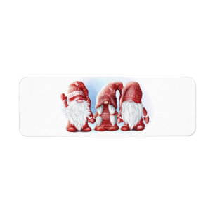 Drie kerst grappige knomaden voor de Mok van koffi Etiket