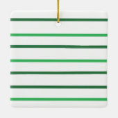 Drie kerst-kerst-voordes gepersonaliseerde feestda keramisch ornament (Achterkant)