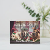 Drie kerst met goede honden briefkaart (Staand voorkant)