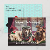 Drie kerst met goede honden briefkaart (Voorkant / Achterkant)