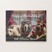 Drie kerst met goede honden legpuzzel (Horizontaal)
