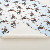 Drie kerst rendieren sherpa deken (3/4)