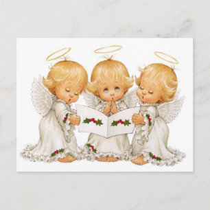 Drie kerstAngels Feestdagenkaart