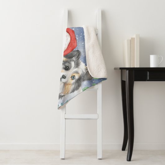 Drie kerstavond in de sneeuw sherpa deken (In situ)