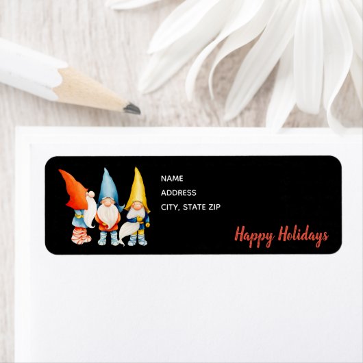 Drie kerstavond, Prettige feestdagen Etiket (Insitu)